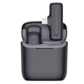 Sistem microfon wireless ultracompact cu stație de încărcare, corp negru