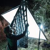 Close-up of 60° SNAPGRID inner grid inside a rectangular light modifier