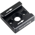 Universal SmallRig patina metal clamp bracket with two circular mounting holes, black