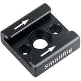 Universal SmallRig patina metal clamp bracket with two circular mounting holes, black