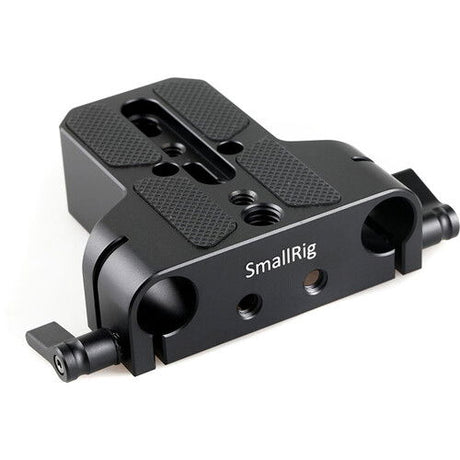 15mm LWS clamp baseplate, textured top plate with elongated slots and threaded posts