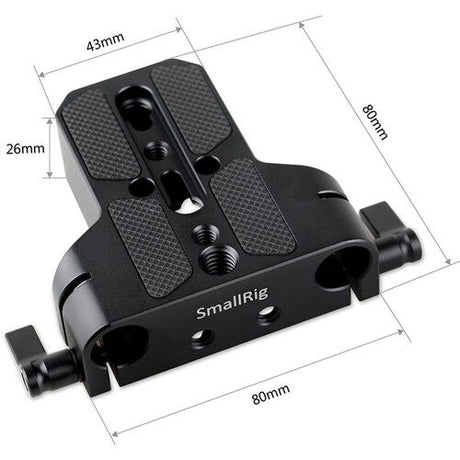 Diagram: 15mm LWS baseplate clamp with 80mm width and 26mm height