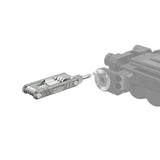 Screwdriver set accessory shown aligned with a camera handle mount, bits facing out