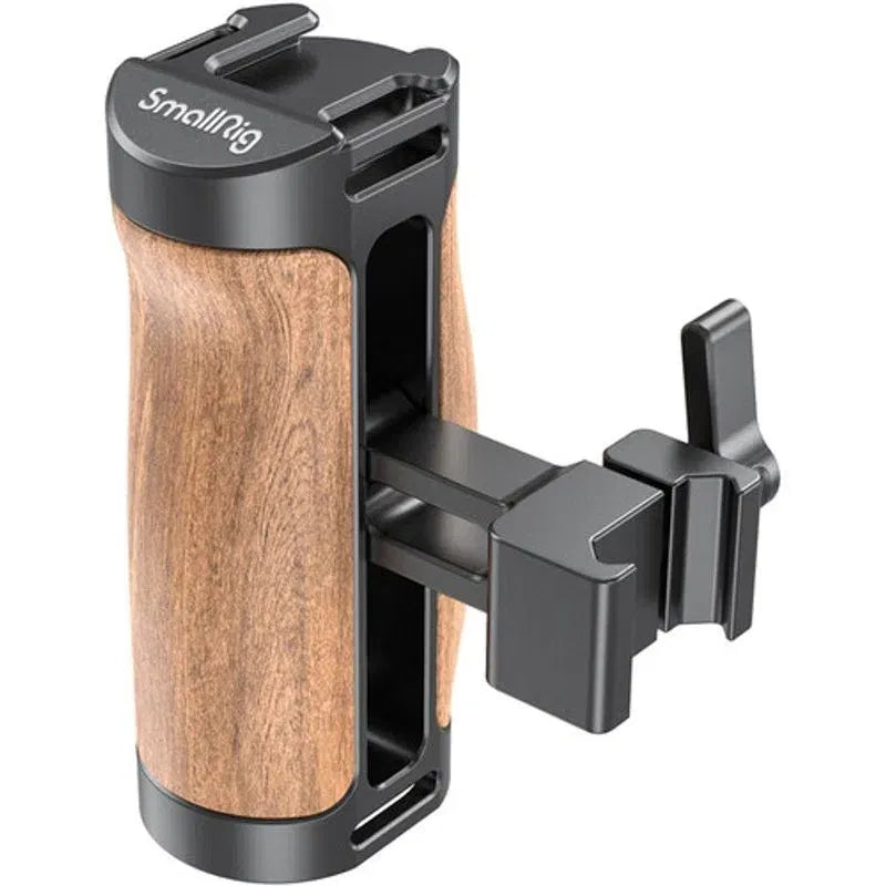 Accesoriu mîner lemn cu NATO quick release, carcasă neagră și prindere laterală
