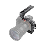 Black half cage kit with top handle and side rails mount for Sony Alpha camera