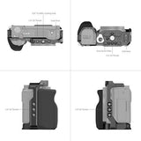 Overhead and side view layout of camera cage ports and threads for Sony ZV-E10
