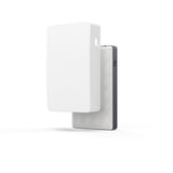 Fold-out LED video light with white cover and dark side housing