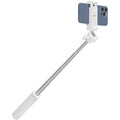 Mini trepied selfie stick cu suport smartphone, alb