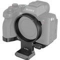 Rotating horizontal-vertical camera mounting plate kit on a Sony mirrorless camera