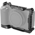 Camera cage for Sony ZV-E1 with top handle, side port access, and bottom mounting plate