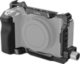 Camera cage kit with top handle and accessory mounting holes, dark gray