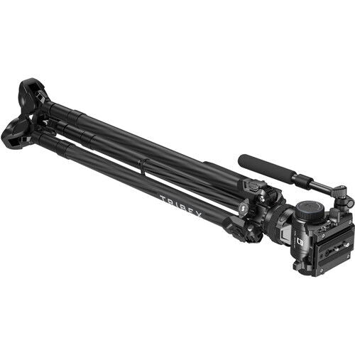 TRIBEX hydraulic carbon fiber tripod kit with extended legs and mounted head