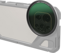 Attachable magnetic CPL filter, 67mm, on camera lens opening