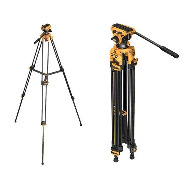 SmallRig 5523 Video Tripod with Heavy-Duty Fluid Head AD-01 (BumbleBee Edition）