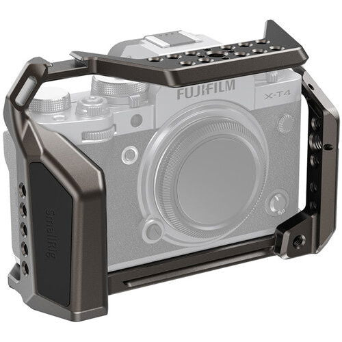 Camera cage for Fujifilm X-T4 with side handle and top accessory rail (black/gray)