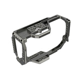 Camera cage frame with top mounting holes and side brackets for Blackmagic Cinema Camera