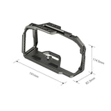 Full cage frame with labeled dimensions: 191mm x 114.5mm x 82.3mm