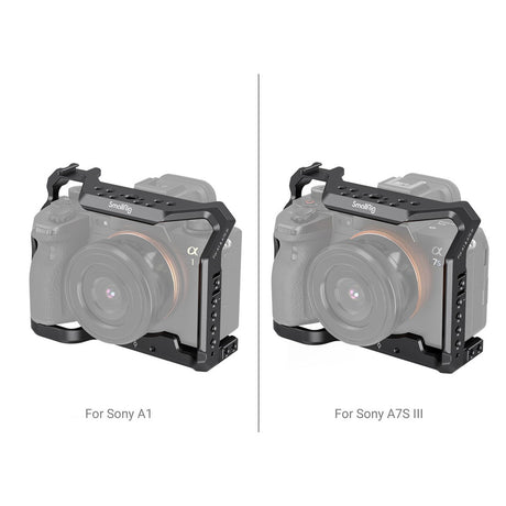 Full camera cage versions for Sony A1 and A7S III, black metal frame