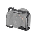 Full camera cage for Sony A1, black metal frame with mounting holes