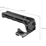 NATO rail handle bracket, 135mm long with 72.5mm height; dark gray