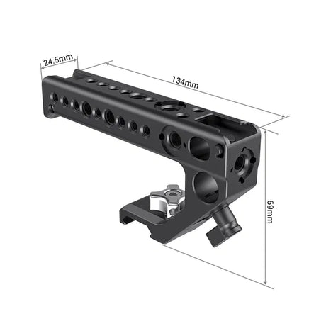 NATO top handle size 134x69x24.5mm, matte black, mounting holes