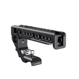 Matte black NATO top handle with end mounting bracket and grip plate