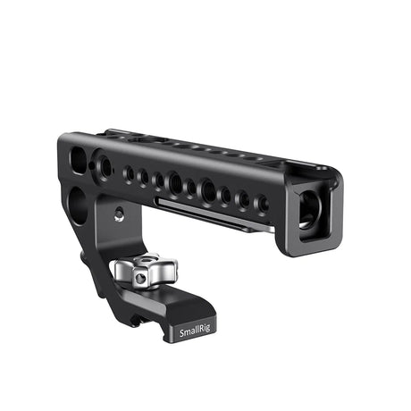 Matte black NATO top handle with end mounting bracket and grip plate