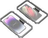 Universal phone cage with two side mounts for smartphones, portrait/landscape