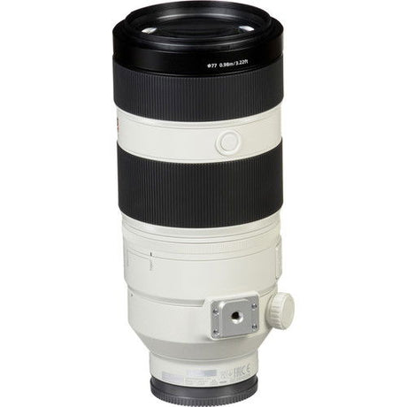 100-400mm FE lens rear mount area with black ribbed ring and white connection plate