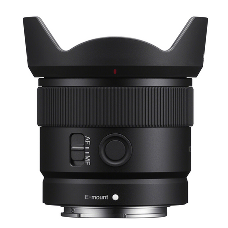 Sony 11mm f/1.8 E-mount lens, front housing and focus ring (black)