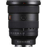 16-35mm f/2.8 GM II lens, zoom/focus scale and IRIS LOCK section