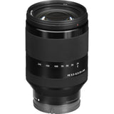 Angled view of black 24-240mm zoom lens showing scale from 24 to 240mm