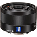 35mm F2.8 Sonnar E-mount lens, black barrel with textured focus ring