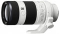 70-200mm F4 FE lens, black zoom rings, white body, close-up controls