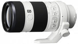 70-200mm F4 FE lens, black zoom rings, white body, close-up controls