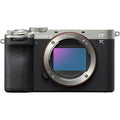 Aparat foto mirrorless Sony cu ecran rotund și obiectiv, carcasă neagră