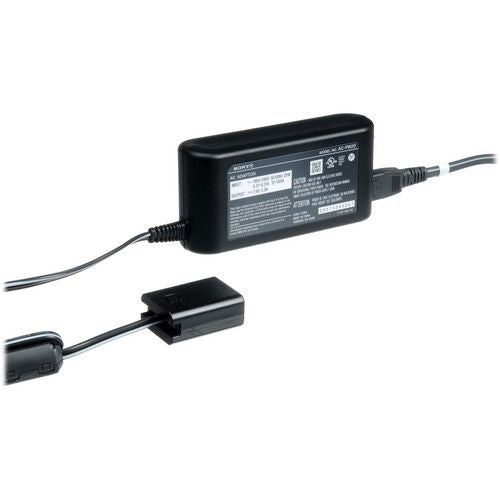Adaptor de priza Sony AC-PW20, cu etichetă și cabluri, negru, pentru conector