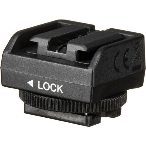 Black adaptor with LOCK indicator and textured locking collar
