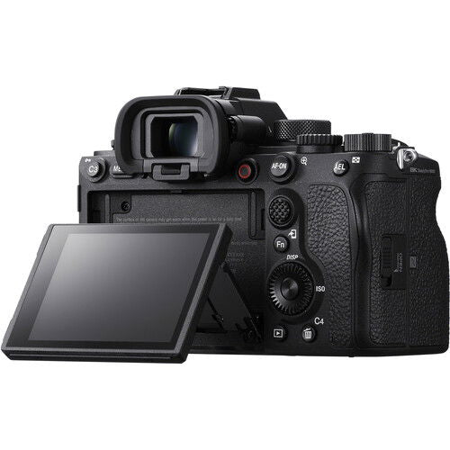 Aparat foto mirrorless Sony Alpha 1, ecran rabatabil și modul de vizor