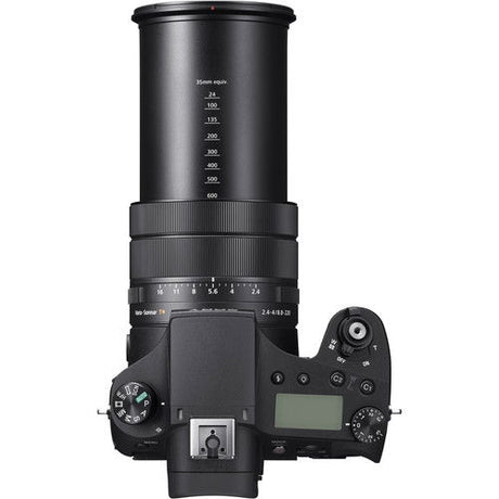 RX10 IV camera with long telephoto-style lens, side/back controls visible