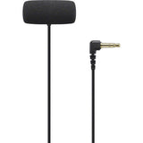 Stereo wired lavalier microphone with foam windscreen and audio plug cable