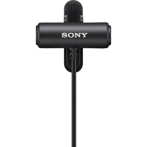 Compact stereo wired lavalier microphone with foam top and attached cable