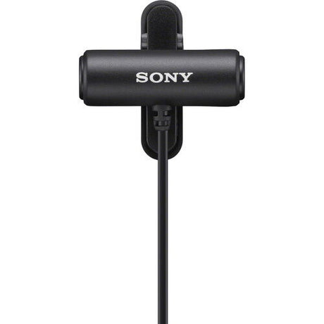 Compact stereo wired lavalier microphone with foam top and attached cable