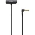 Compact wired stereo lavalier microphone with foam windscreen and cable