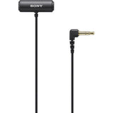 Compact wired stereo lavalier microphone with foam windscreen and cable