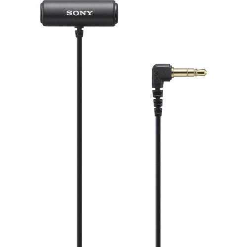 Compact wired stereo lavalier microphone with foam windscreen and cable