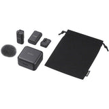 Set microfon wireless lavalieră Sony cu piese și husă textilă