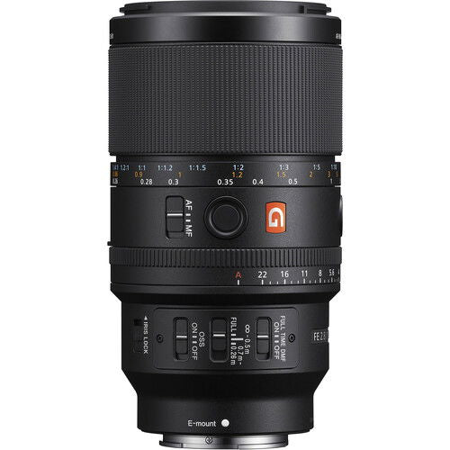 100mm macro lens with textured grip and front glass element
