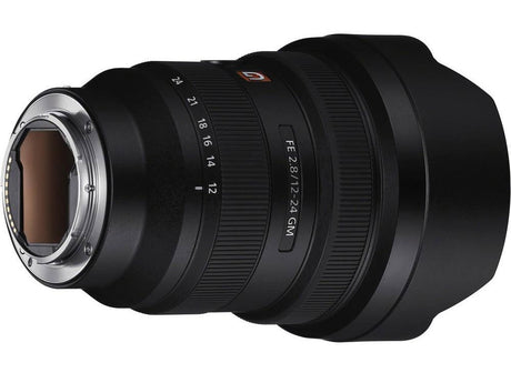 12-24mm f/2.8 GM lens rear/mount end with front opening and “F2.8 GM” text