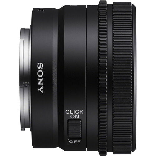 Black lens side view with ribbed grip and CLICK ON / OFF switch